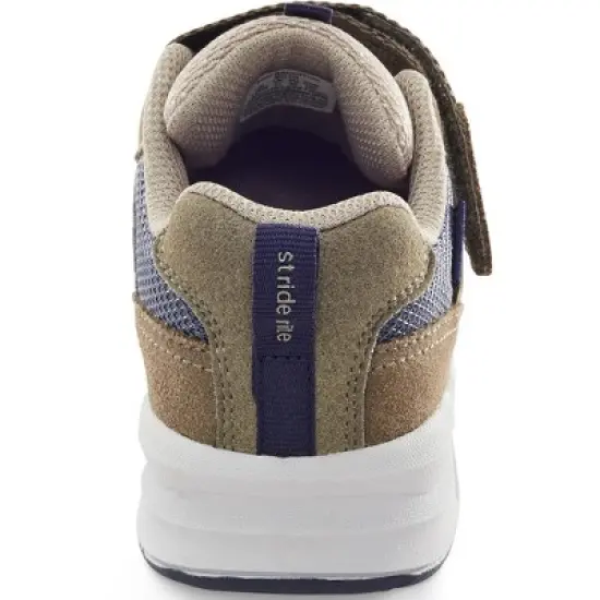 Stride Rite Kids Unisex Brighton-XW-Adaptable Sneaker | 2.5 | Tan/Navy image {1}
