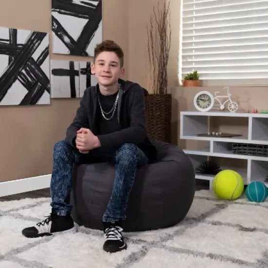 Flash Furniture Small Bean Bag Chair for Kids and Teens image {2}