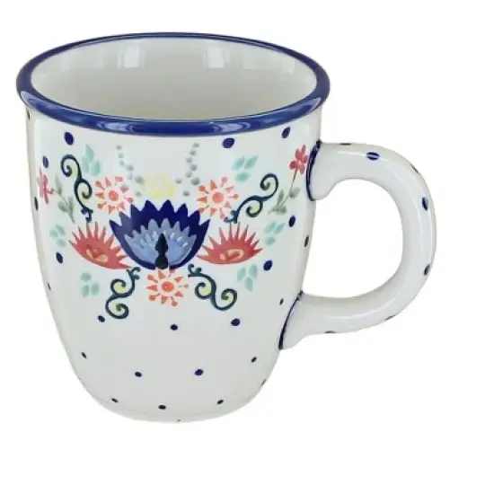 Blue Rose Polish Pottery Manufaktura Coffee Mug image {5}