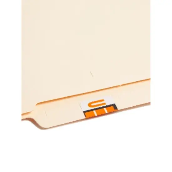 Smead A-Z Color-Coded Bar-Style End Tab Labels Letter U Light Orange 500/Roll 67091 image {2}