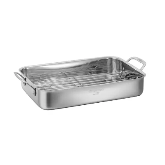 Cuisinart Chef's Classic 14" Stainless Steel Lasagna Pan & Stainless Roasting Rack: Dishwasher-Safe, Riveted Handle image {4}