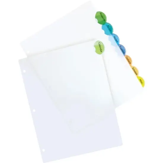 Avery 8-Tab Style Edge Dividers, Insertable Tabs, 2 Sets of 11201 image {6}