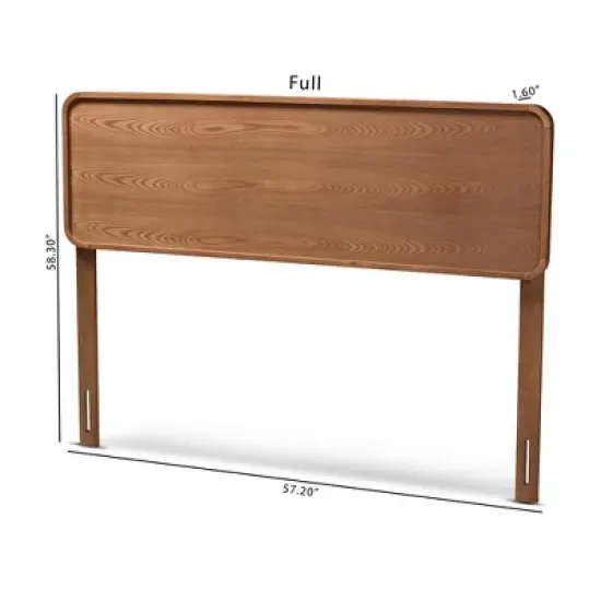 Mailene Walnut Finished Wood Headboard - Baxton Studio image {2}