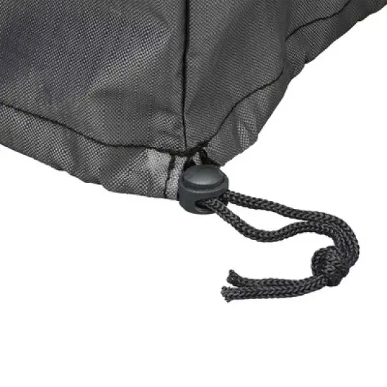 Summerset Shield Gold Accent 2-Layer Polyester Fabric Outdoor Table Square Cover - Charcoal Grey image {1}