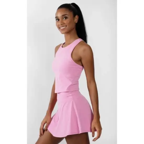 90 Degree By Reflex Cloudlink Cropped Racerback Tank Top image {6}