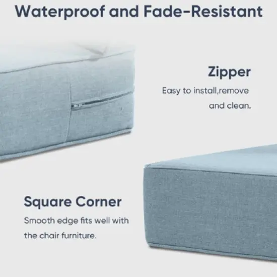 Gymojoy Outdoor Deep Seat Cushion Set 24 x 24 x 6 Inch - 5 Pair image {4}