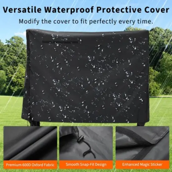 Heavy Duty Firewood Rack &ndash; Indoor/Outdoor Steel Tubular Holder w/ Waterproof Cover,Ventilated Base, Tool-Free Assembly image {1}