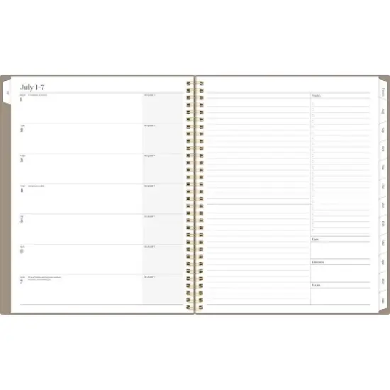 Cambridge Workstyle 2024-25 Weekly/Monthly Planner 11.125"x9.375" Taupe: Agenda, Twin-Wire Binding, Acid-Free Paper image {3}