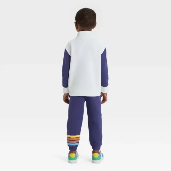 Toddler Boys' 2pc Bluey Bingo Fleece Quarter Zip Pullover and Bottom Set - Navy Blue image {1}