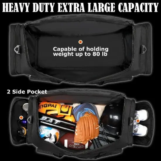 130L Extra Large Duffle Bag for Men, Heavy Duty Duffle Bag for Travel, Large Sports Gym Equipment Bag image {3}