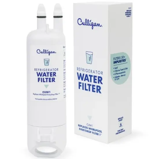 Culligan CUW1 Replacement Whirlpool (EDR1RXD1 WHR1RXD1 KAD1RXD1) Refrigerator Water Filter 1: Filters Lead, Mercury, Chlorine, VOCs image {10}