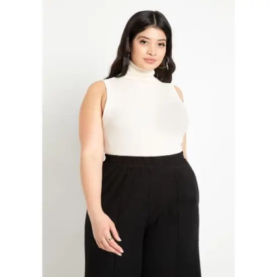 ELOQUII Women&rsquo;s Plus Size Turtleneck Layering Sweater image {1}