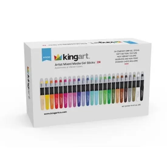 KINGART Gel Stick Crayons, 24 Colors image {7}