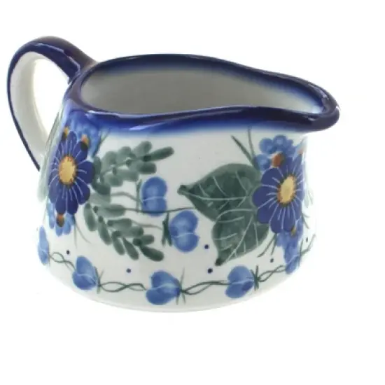 Blue Rose Polish Pottery 50A WR Unikat Gravy Boat image {2}