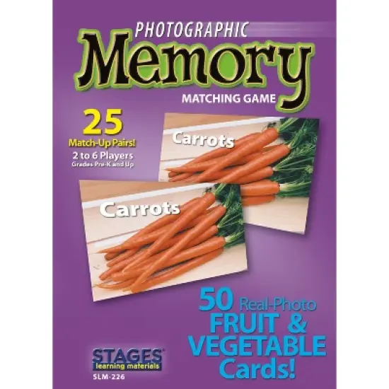 Stages Learning Materials Photographic Memory Matching Game, Fruit & Vegetables image {5}