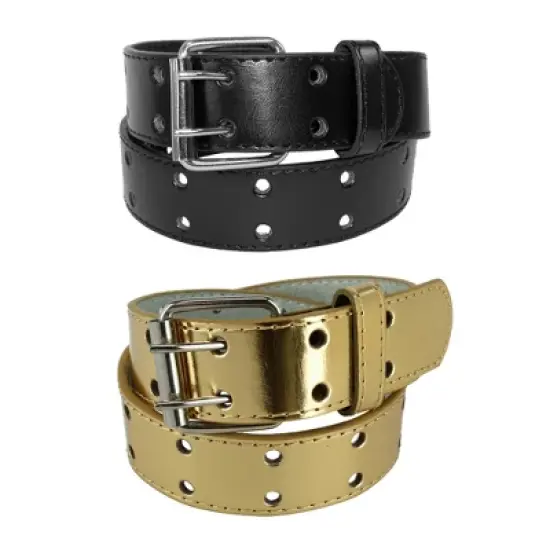 CTM Kid's Leather Two Hole Jean Belt (Pack of 2 Colors) image {12}
