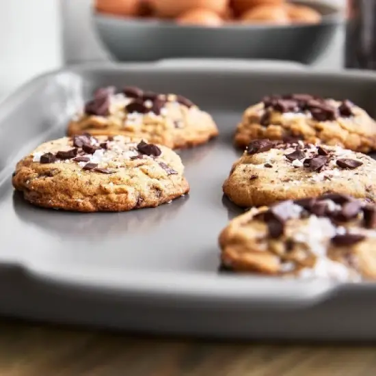 GreenPan Premiere Ovenware Ceramic Nonstick Cookie Quarter Sheet 13"x9" Gray: Aluminum, Dishwasher-Safe, PTFE & PFOA-Free image {3}