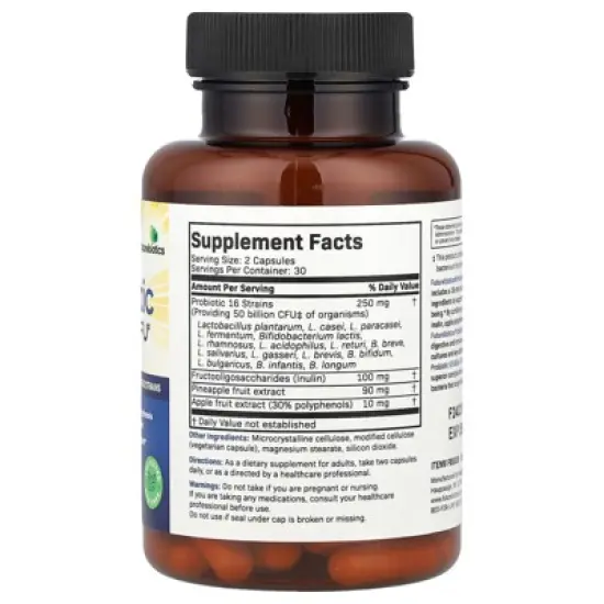 Futurebiotics Probiotic Plus Prebiotic, 50 Billion CFU, 60 Vegetarian Capsules (25 Billion CFU per Capsule) image {1}