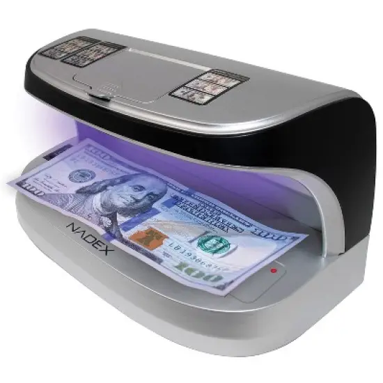Nadex Coins&trade; V27 Desktop UV Counterfeit Detector with Micro Print Magnifier in Silver image {3}