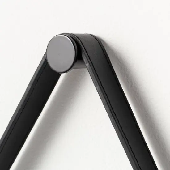 26" Wood Mirror with Pleather Strap Hanger - Threshold&trade; designed with Studio McGee image {3}