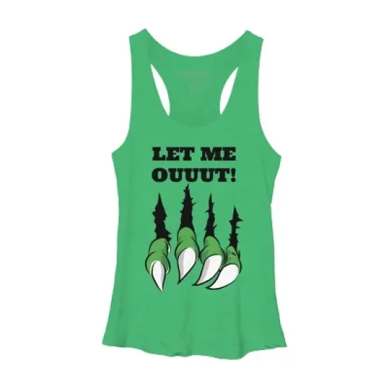 Women's Design By Humans Let the monster out halloween By ArtStyleAlice Racerback Tank Top image {9}