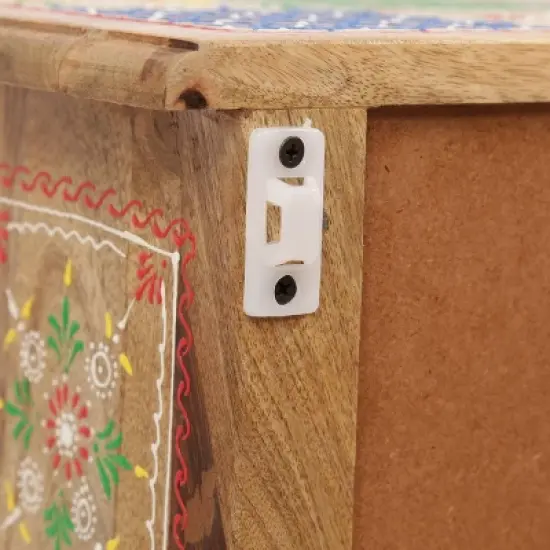 Ailey Handcrafted Boho Mango Wood 3 Drawer Nightstand Natural - Christopher Knight Home image {11}