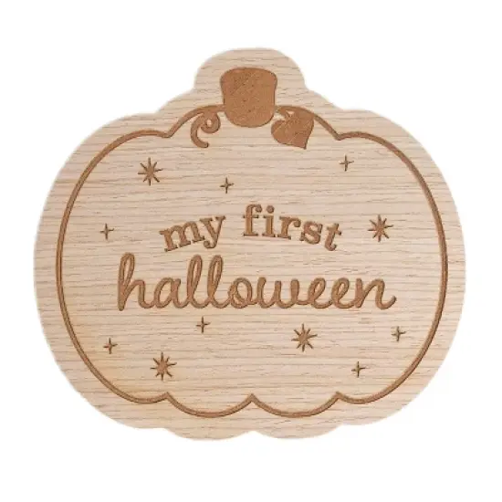Pearhead My First Halloween Wooden Photo Card for Baby Milestone image {1}