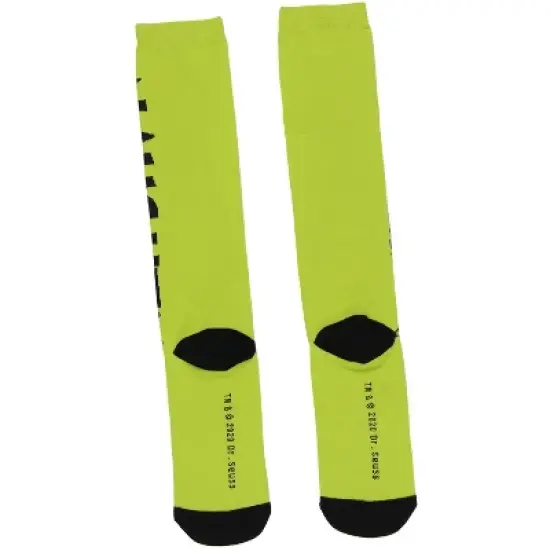 Dr Seuss Women's The Grinch Who Stole Christmas Naughty Knee-High Socks Green image {2}