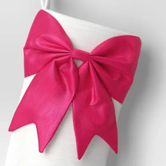 21" White Stocking with 3D Bow Decor - Wondershop&trade; image {2}