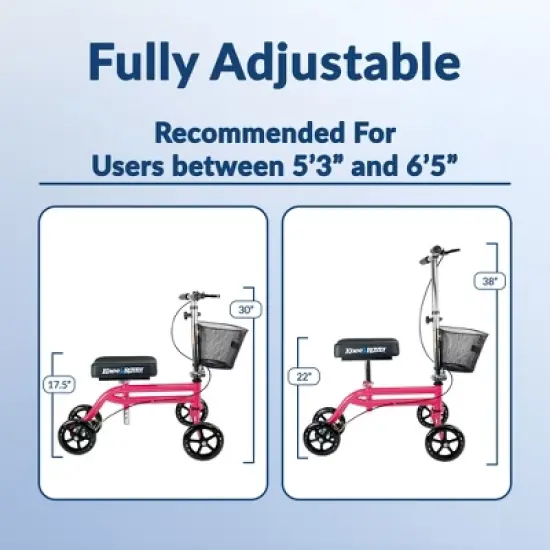 KneeRover Steerable Knee Scooter Pink image {2}