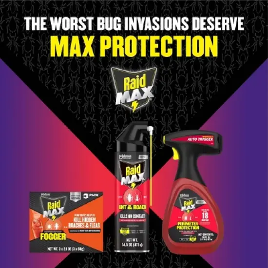 Raid Max Ant and Roach Killer Bug Spray - 14.5oz image {8}