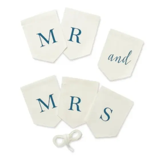 Mr and Mrs Banner Navy/White image {1}