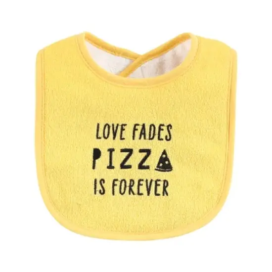 Hudson Baby Unisex Baby Cotton Terry Drooler Bibs with Fiber Filling, Pizza Taco, One Size image {7}