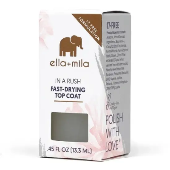 ella+mila Nail Care Quick Dry Top Coat (In a Rush) - 0.45 fl oz image {1}