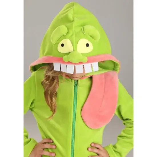 HalloweenCostumes.com Ghostbusters Slimer Toddler Hoodie Costume for Girls. image {2}