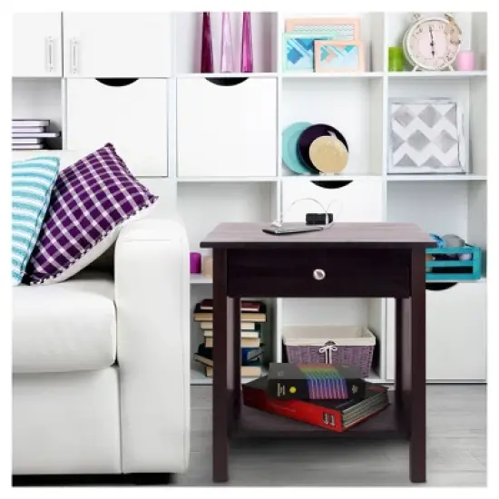 35.1" Nightstand with Usb Port - Flora Home image {5}