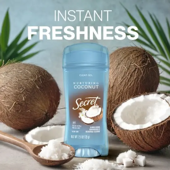 Secret Fresh Clear Gel Antiperspirant & Deodorant - Coconut Scent - 2.6oz image {6}