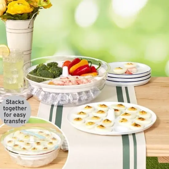 The Lakeside Collection 8-Compartment Veggie Serving Tray image {1}