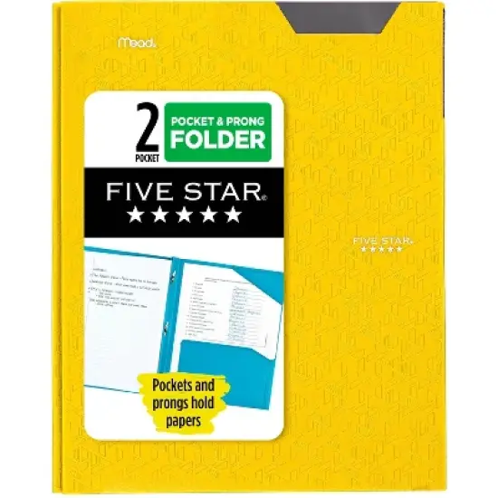 Five Star 2 Pocket Plastic Folder with Prongs image {16}