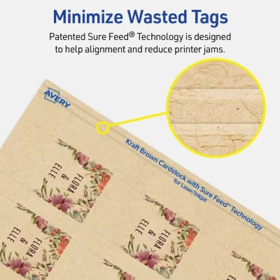 Avery Banner Flag Tags, 1-1/2" x 2-1/3", Kraft Brown, 375 Total image {6}