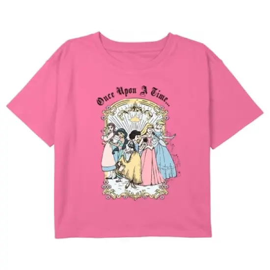 Girl's Disney Princesses Once Upon a Time&hellip; Crop T-Shirt image {2}
