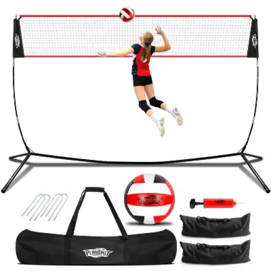 PLAYAPUT 20FT Volleyball Training Net , Black image {4}