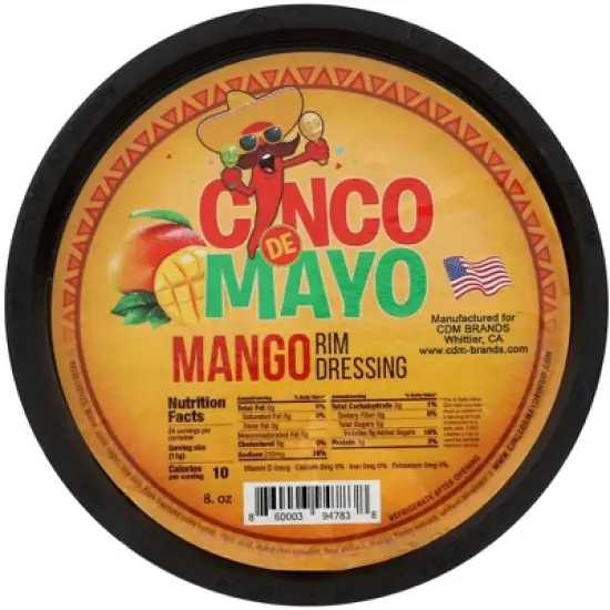Cinco De Mayo Cocktail Rim Dressing Mango - Case of 12 - 8 oz image {1}