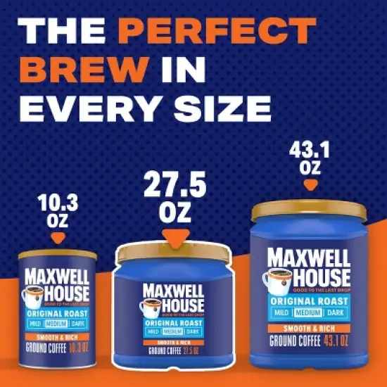 Maxwell House Original Medium Roast Ground Coffee - 27.5oz image {4}