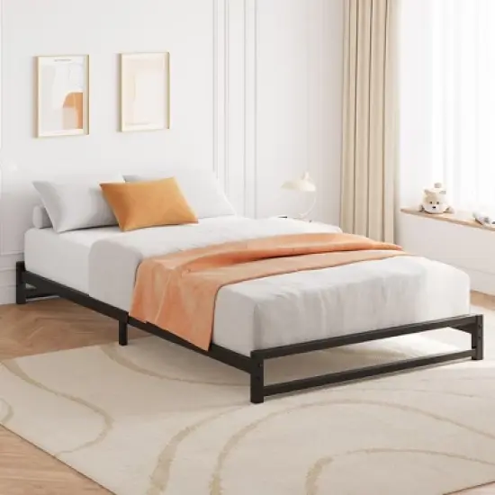 Whizmax 6 Inch Twin Size Bed Frame Heavy Duty Metal Platform Bed Frame, Steel Slats Support and Mattress Foundation, No Box Spring Needed, Black image {2}