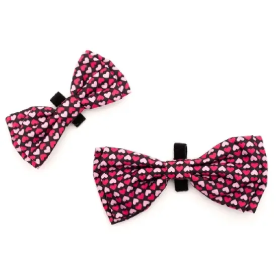 The Worthy Dog Heartthrob Bow Tie Adjustable Collar Attachment Accessory image {1}