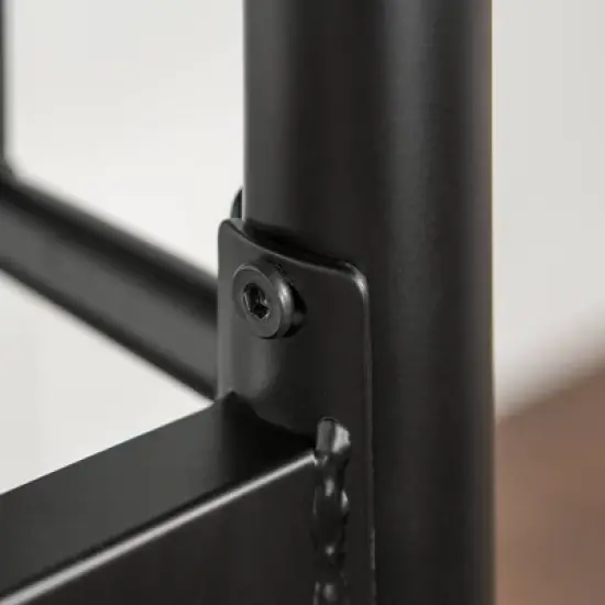 Twin Analise Metal Low Loft Bed with Desk and Storage Black - Saracina Home image {3}