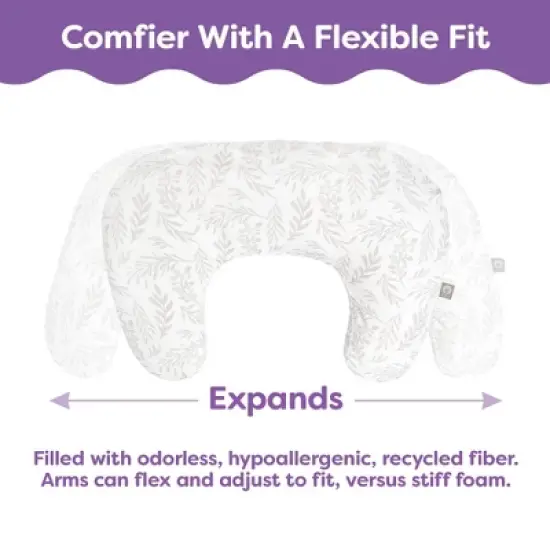 Boppy Nursing Pillow - Gray Beige Leaves image {4}