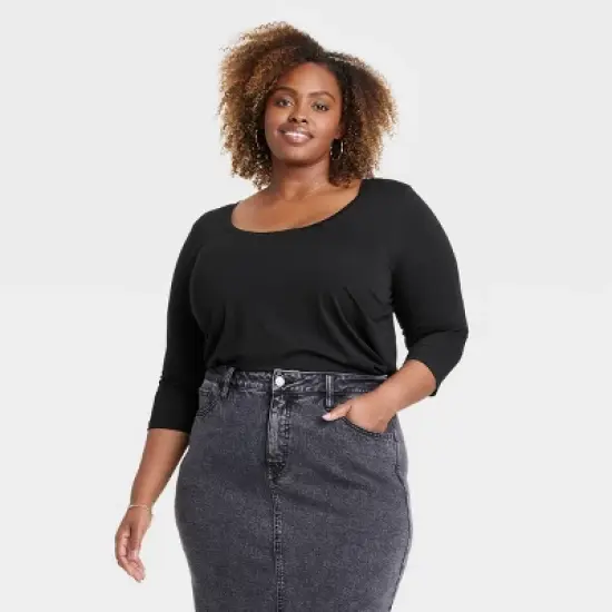 Women's Elbow Sleeve Tunic T-Shirt - Ava & Viv&trade; image {3}