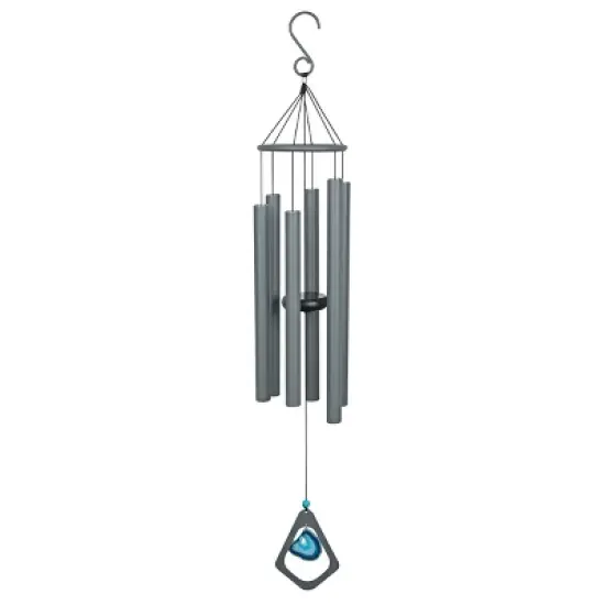 Alpine Corporation 39" Gray Tuned Aluminum Wind Chime: No Assembly, Outdoor Garden Decor, 1-Year Warranty image {5}